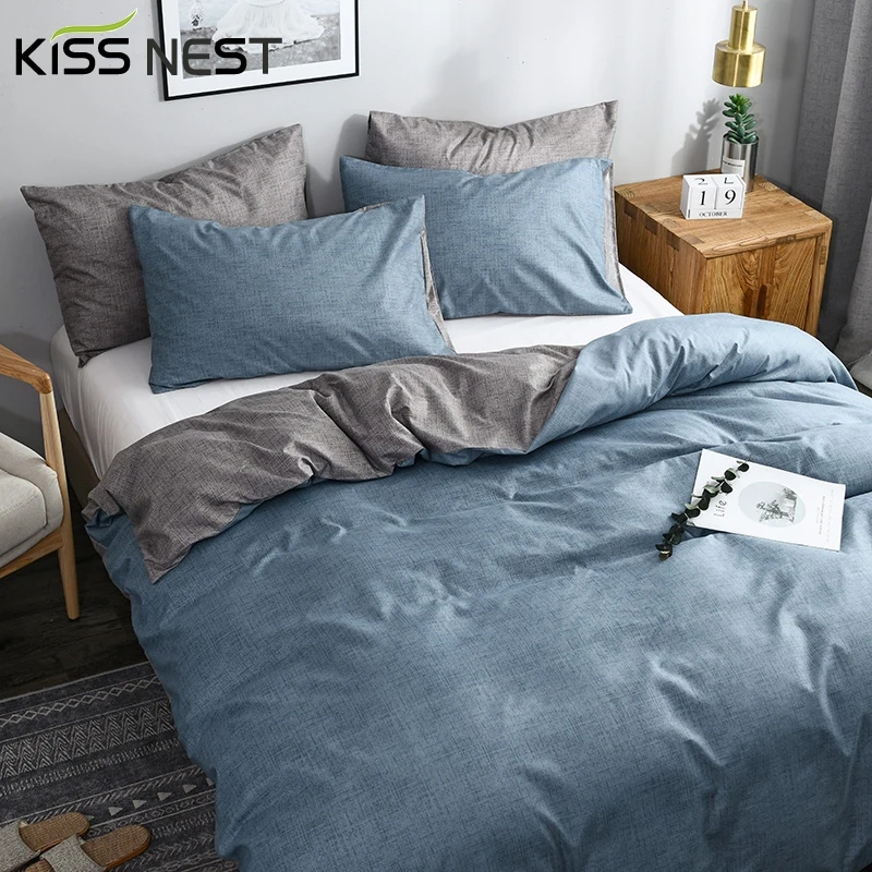 

2/3 Piece Nordic High Quality Solid Color Coco Style Microfiber Fabric Twin Size Bedding Set,Duvet Cover220x240 200x200,For Home