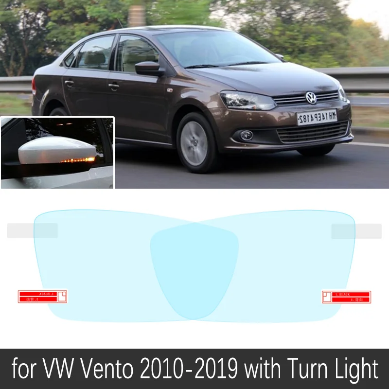 Для Volkswagen VW Vento 2010~ полное покрытие зеркало заднего вида противотуманные пленки непромокаемая противотуманная пленка чистые автомобильные аксессуары - Название цвета: Vento Has Turn Light