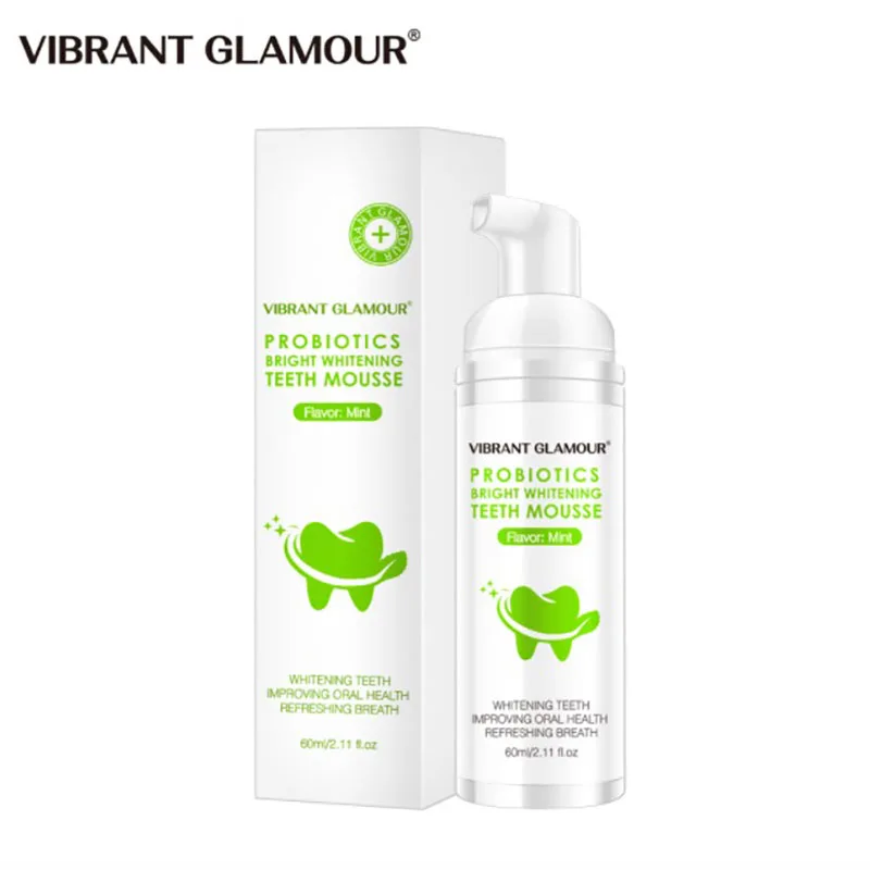 

Teeth Whitening Mousse Toothpaste Cleaning Fresh Shining Oral Hygiene Removes Plaque Stains Bad Breath Blanqueador Dental Diente