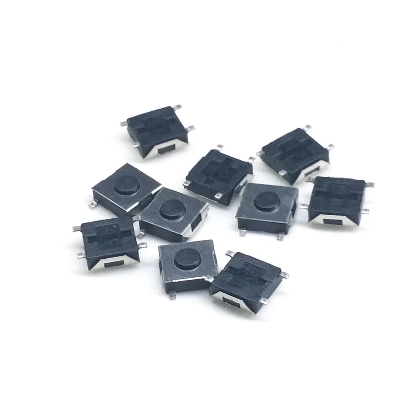 

50pcs 100pcs 6.2*6.2*2.5 4Pin SMD 12V 0.5A Push Button Switch Self-Reset Interruptor Micro Switch Tactile Tact Direct Patch