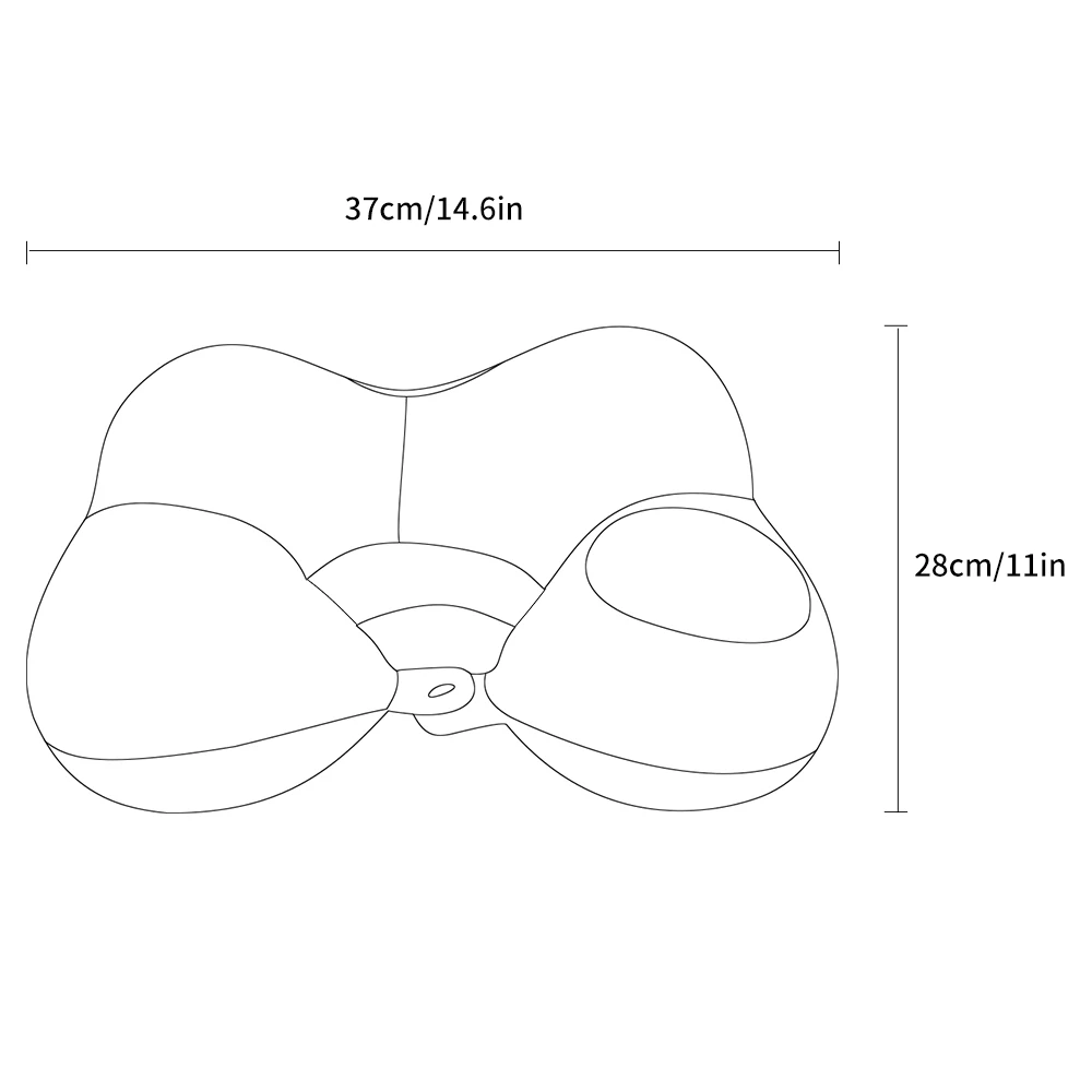 U образная подушка для шеи воздушная надувная шейный корсет расслабляющая боль в