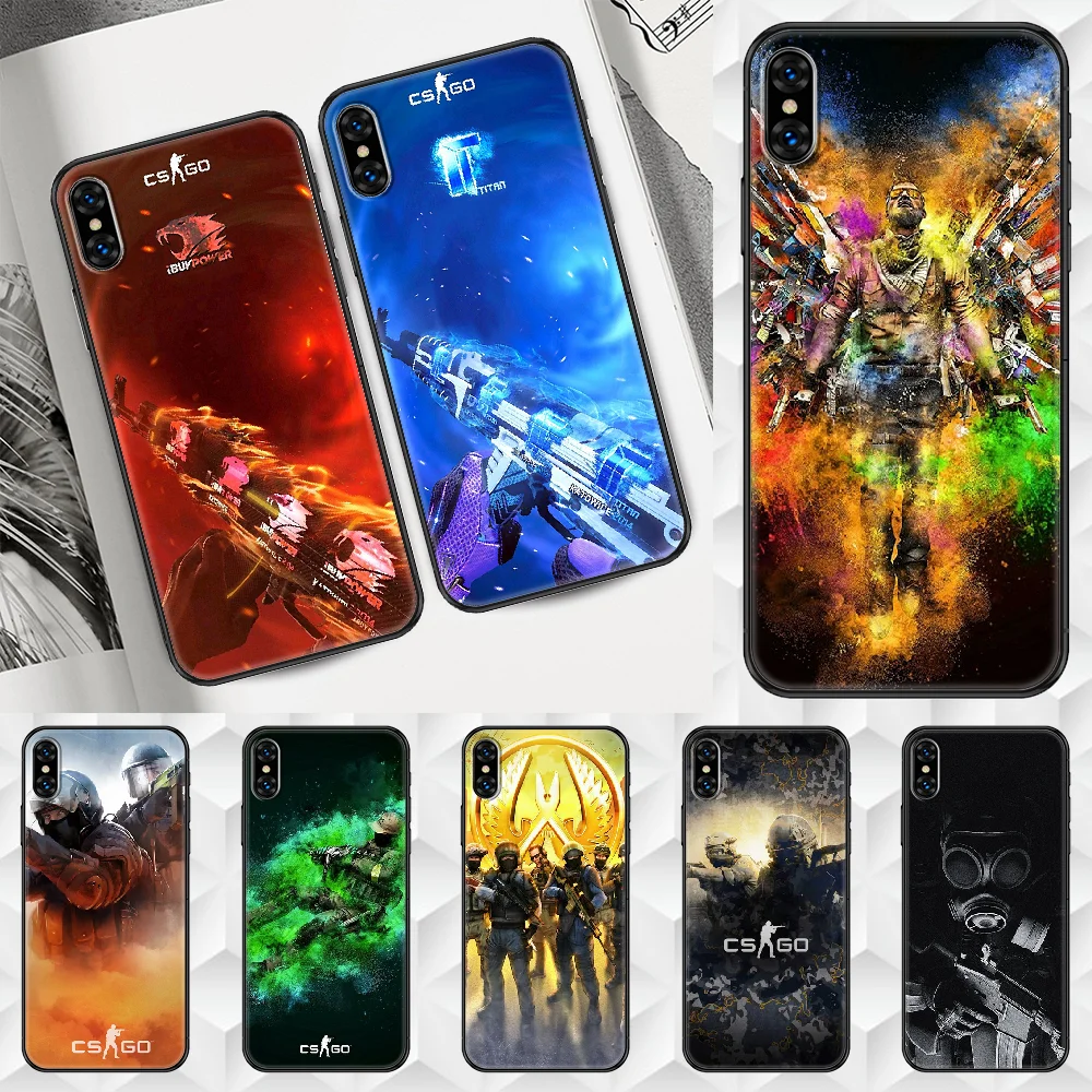 Счетчик CSGO Strike чехол для телефона Корпус iphone 5 5s se 2 6 6s 7 8 12 мини plus X XS XR 11 PRO MAX черный