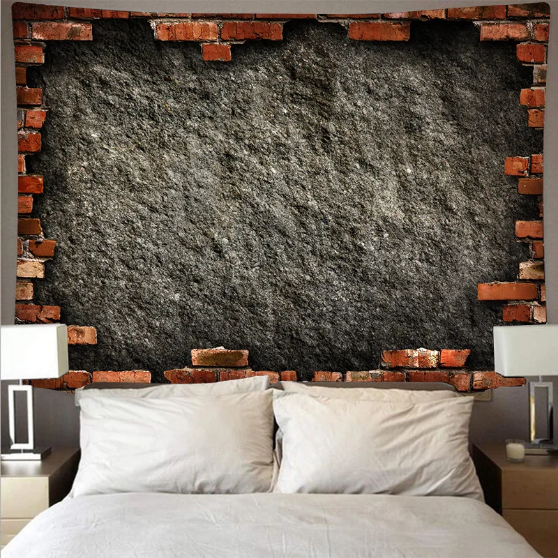 Aggcual Wood plank texture tapestry wall hanging stone 3d print background cloth decoration Bedspread Tablecloths mat tap35 | Дом и сад