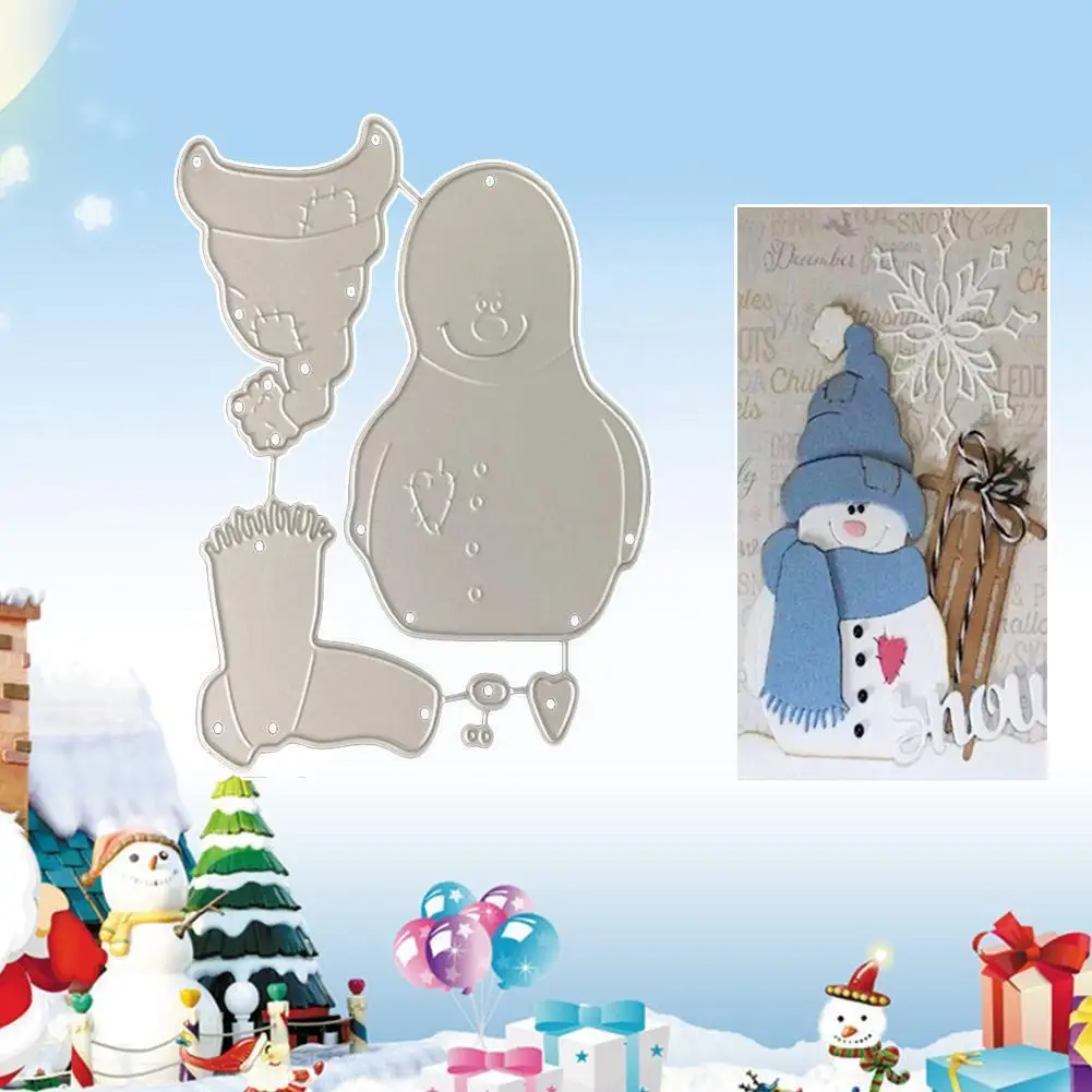 

Christmas Snowman Santa Claus Metal Cutting Dies Stencils Diy Photo Embossing Scrapbooking Paper Dies Cards F0z3