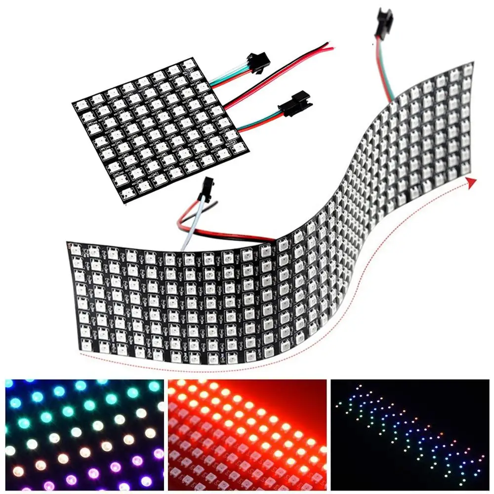 1 шт. 16x16 пикселей WS2812B светодиодный чип радиатора цифровая индивидуально