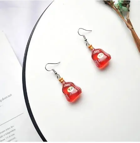 Bottle Earrings 3UMeter индивидуальные серьги модные летние серьги Милые простые серьги женские серьги в виде бутылок - Окраска металла: Bottle Earrings