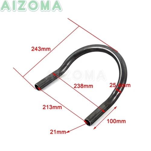 Upswept 243mm Кафе Racer мотоцикл заднего сиденья обруч Универсальный 1 дюймов и 25 мм трубка плоская рамка петля для Yamaha XS XJR Honda CB CD CM GL Suzuki GS - Цвет: Upswept 243mm