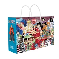 anime lucky bag gift bag straw hat pirates luffy collection bag toy include postcard poster badge stickers bookmark sleeves gift
