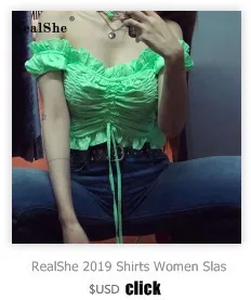 RealShe Футболка женская хлопковая с вырезом лодочкой и длинным рукавом Однотонная футболка женская футболка Весна Осень Повседневная футболка женская футболка из хлопка