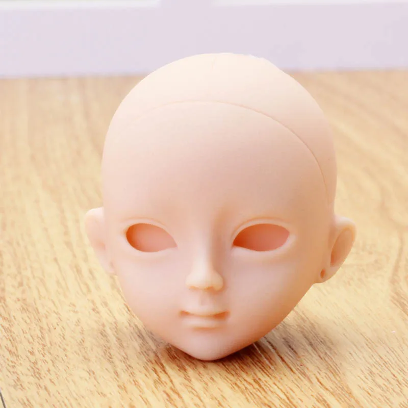 

1pc Soft Plastic Practicing Makeup DIY Doll Head For 11.5" Doll Heads For 1/6 BJD Doll's Head Without Eye For 1/6 Dollhouse