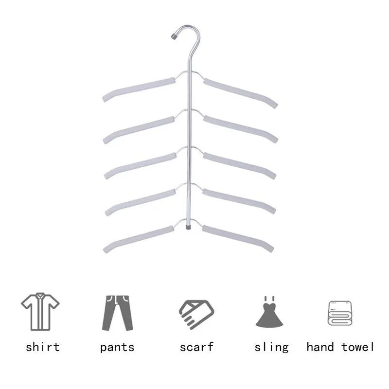 Новый многослойный Вешалка из нержавеющей стали хранения одежды стеллажи