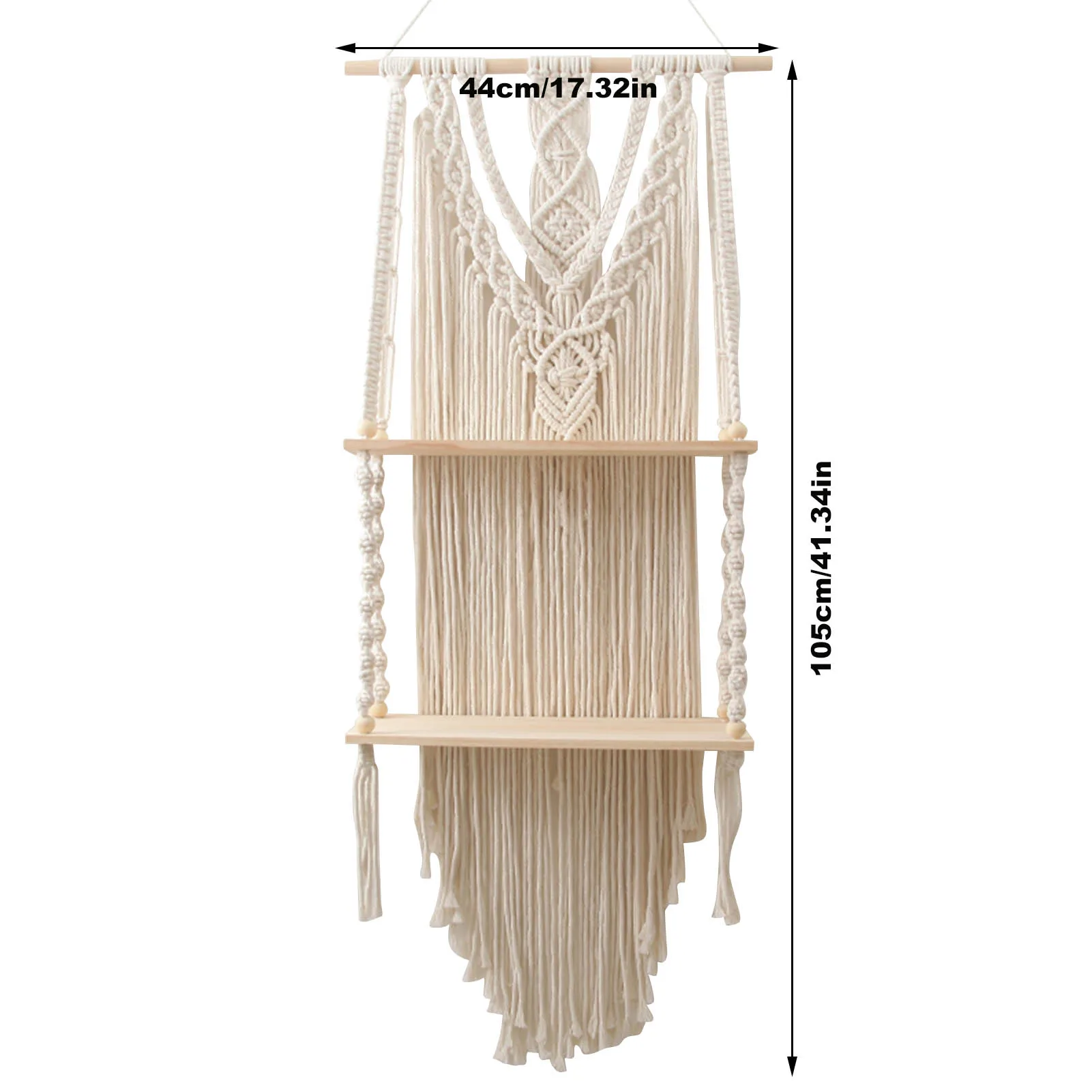 

44x105cm Hand-woven Pendant Macrame Wall Hanging Boho Woven Tapestry Bohemian Crafts Room Decoration Gorgeous Tapestry