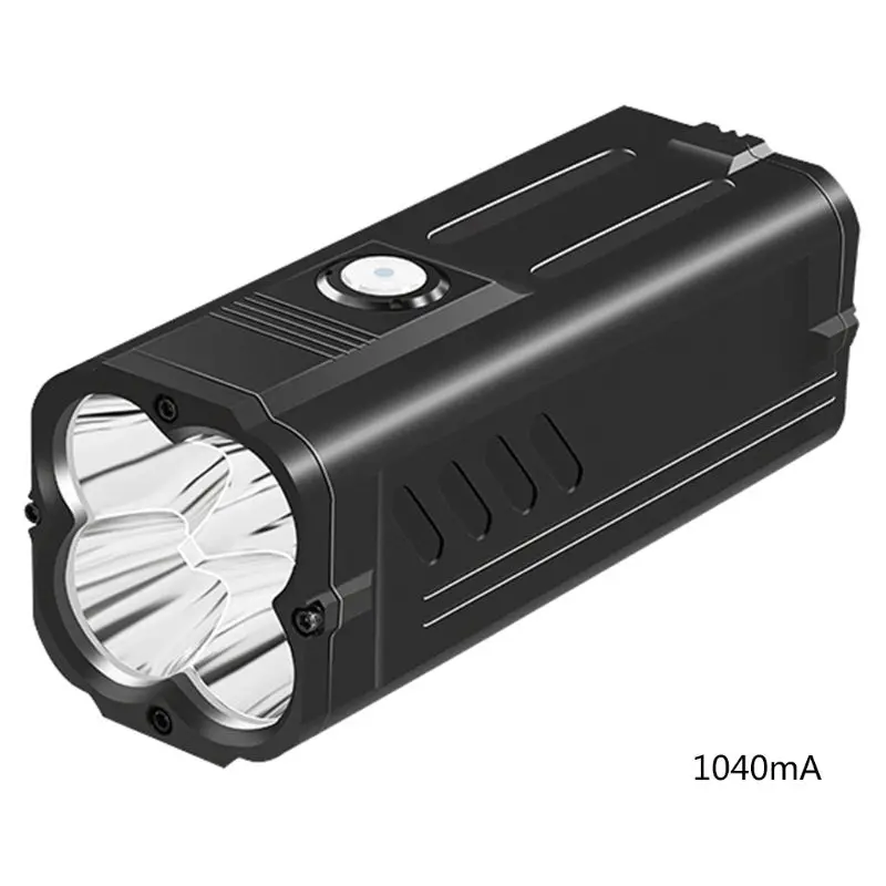 

80W Flashlight USB Searchlight Aluminum Alloy Waterproof Work Light Portable Dimming Outdoor Camping Hunting Torch Power Bank
