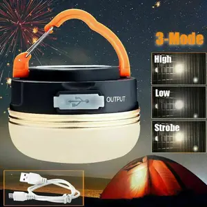 3 mode usb charging camping lights 5 led outdoor tents emergency flashlight for mobile phone charging magnet portable lantern free global shipping