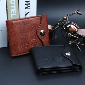 New PU Leather Wallet  Hasp Coin Purse Card Holder Men's Wallet Multifunctional Short Design Men Wallet