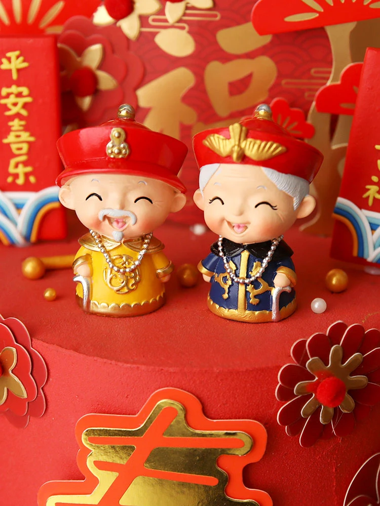 Статуэтка императора китайского дедушка бабушка орнамент королевы традиционный