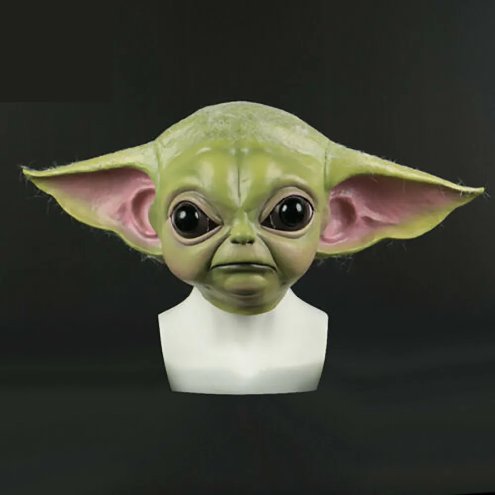 2021 new yoda baby mask star wars 9 peripheral props cosplay halloween latex headgear face mask holiday gift free global shipping