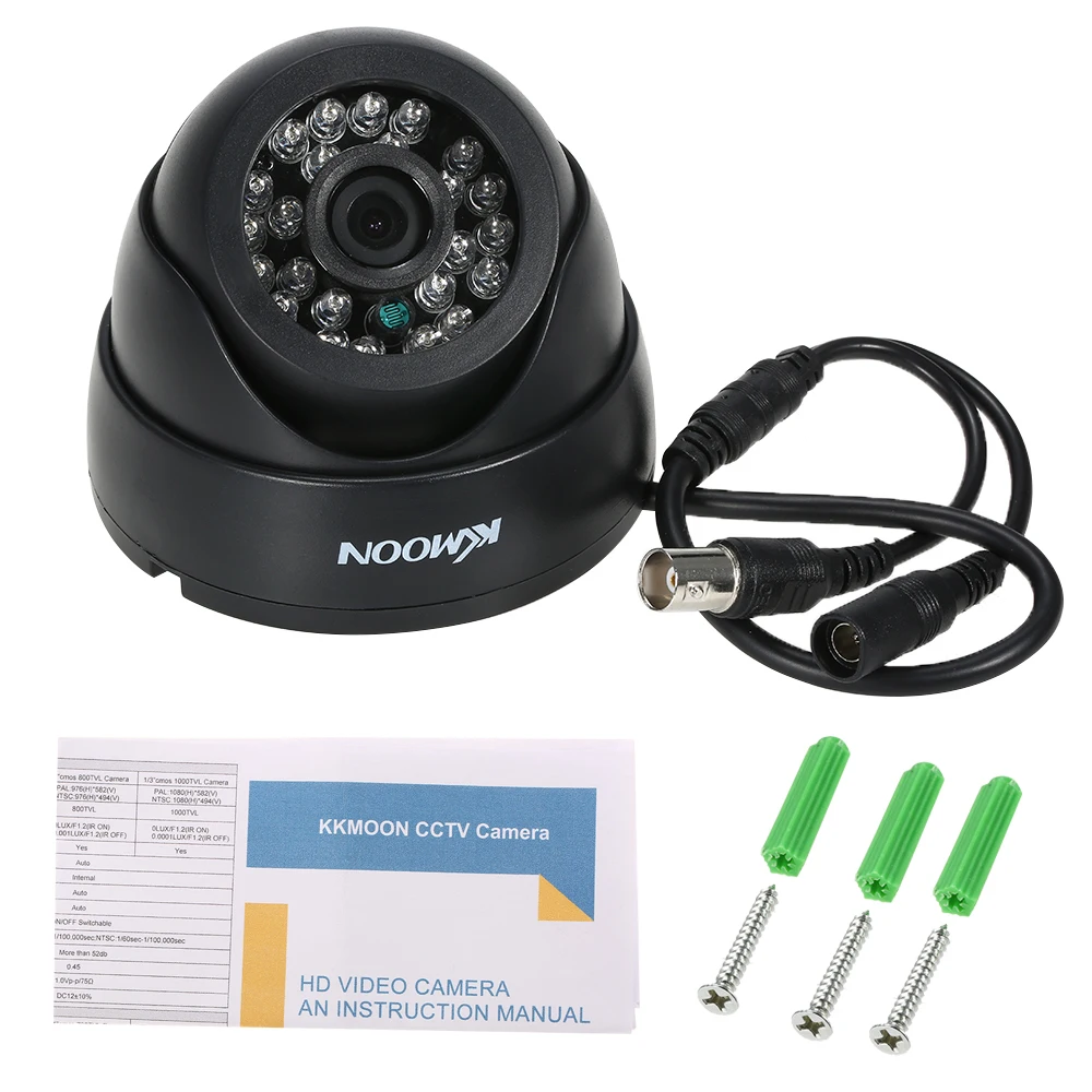 KKmoon 1080P AHD Купол CCTV аналоговый Камера 3 6 мм объектив 1/2.8 CMOS 2.0MP IR CUT 24 шт ИК