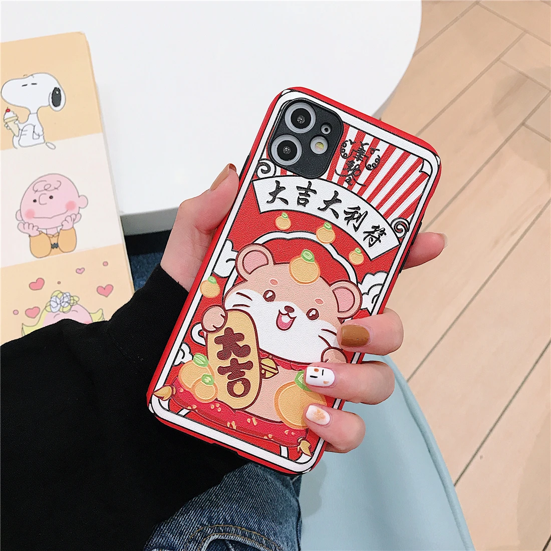 Милый 3D рельефный чехол с изображением из мультфильма Lucky Cat, богатая свинья, мышь, чехол для телефона для iphone 11 Pro xs max XR X 10 8 7 6 6S Plus, мягкая задняя крышка