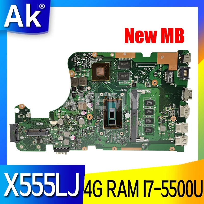 

Материнская плата X555LJ LVDS MAIN_BD_4G/i7-5500CPU/AS 2G GPU REV3.6 для Asus X555LJ LB X555LF X555LD X555L VM590L материнская плата для ноутбука