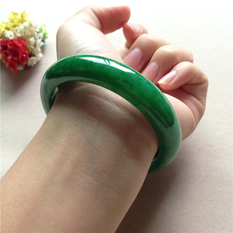 Отправить сертификат натуральный браслет из Мьянмы Jadeite класса A Изысканный