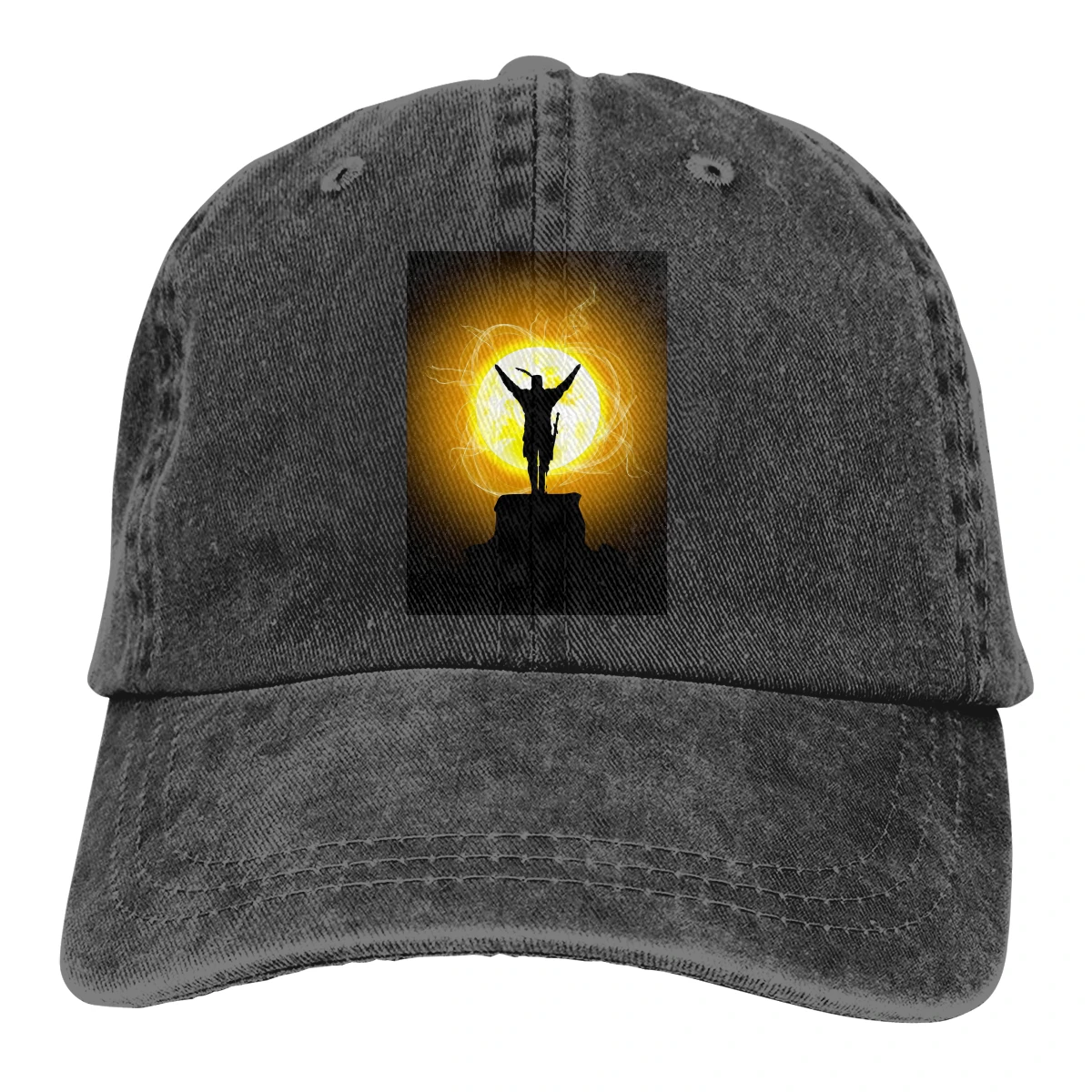 

Adjustable Solid Color Baseball Cap Praise The Sun Washed Cotton Dark Soul Demon's Souls Sports Woman Hat