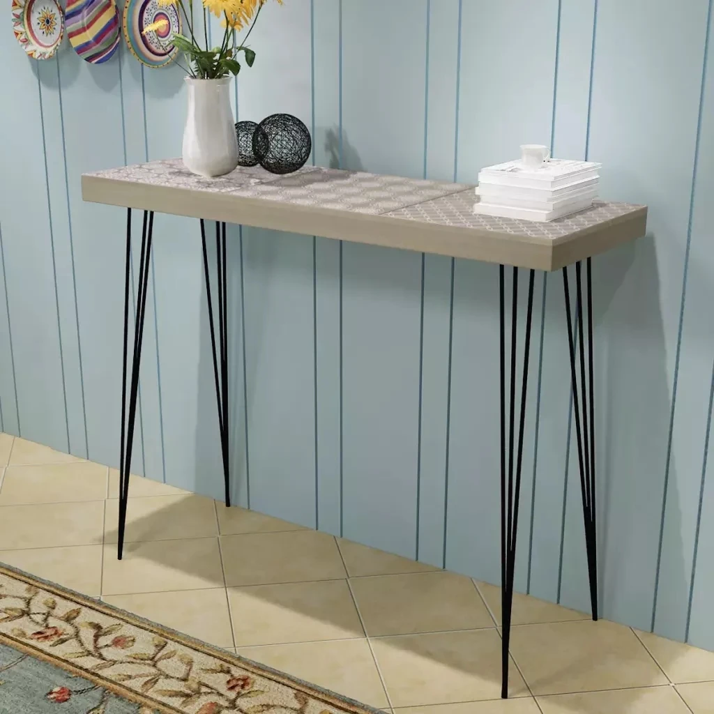 Студийный столик унисекс серого цвета 90x30x71 5 см | Мебель
