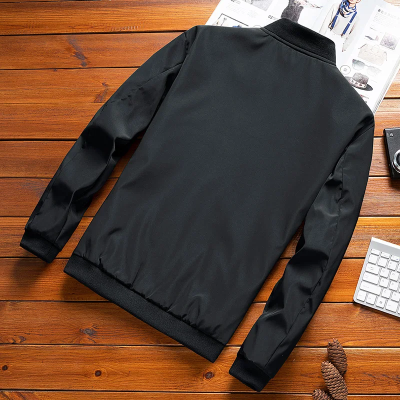 

Nice Winter Pop men's Plus Size Collar Casual Jacket Male 4XL Zipper Long Sleeve Jacket Men Solid Casual Large Size Jacket