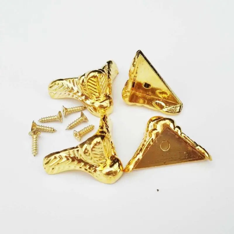 4 шт./компл. Античная Бронза Золото ящик для украшений деревянная мебельная