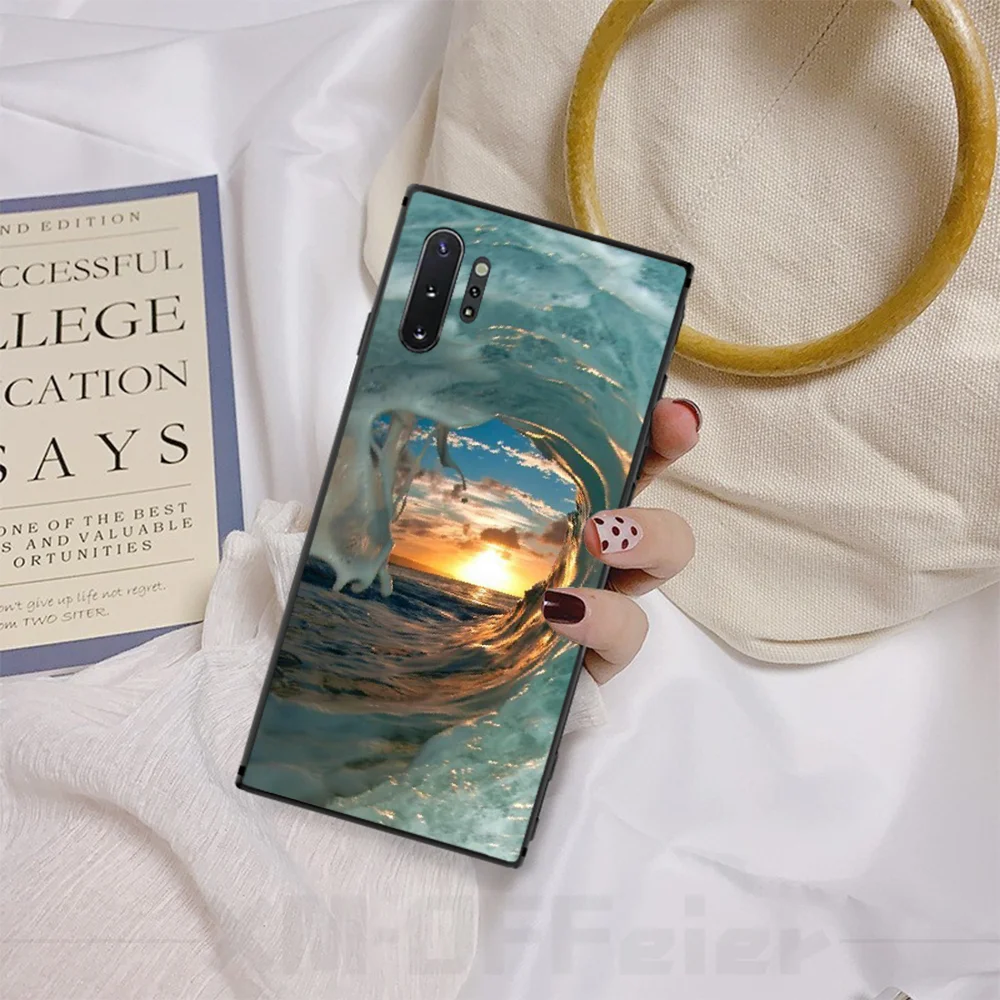 BaweiTE Sun Beach Sea Water Ocean Waves черный мягкий чехол для телефона из ТПУ Samsung A50 S10 Plus S10E Note9