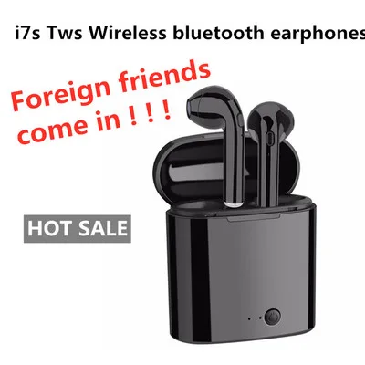 I7s TWS Bluetooth V5.0 EDR наушники Близнецы беспроводные стерео бас музыкальные наушники с зарядной коробкой для iphone xiaomi huawei