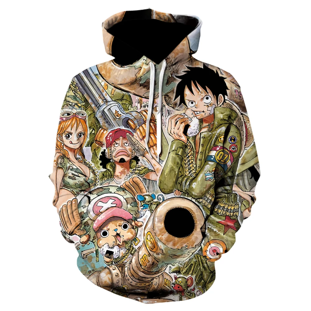

Hoodies men 2020 one piece Luffy fashion 3D anime hoodie men and women fall pullover men's sportswear casual sweatshirt