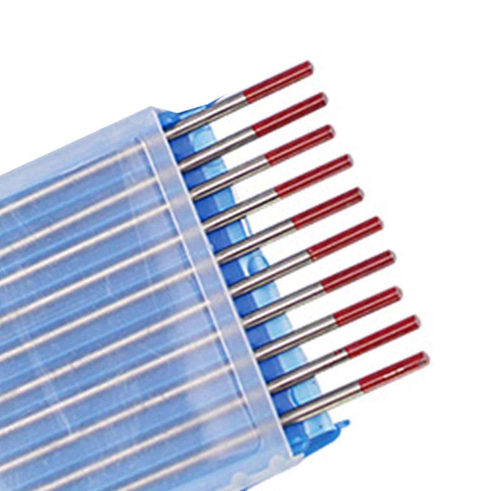 

10pcs Ground Finish Tungsten Electrode Thoriated Consumables Kit Red Head Rods Welding Tools Welding Tungsten Electrode