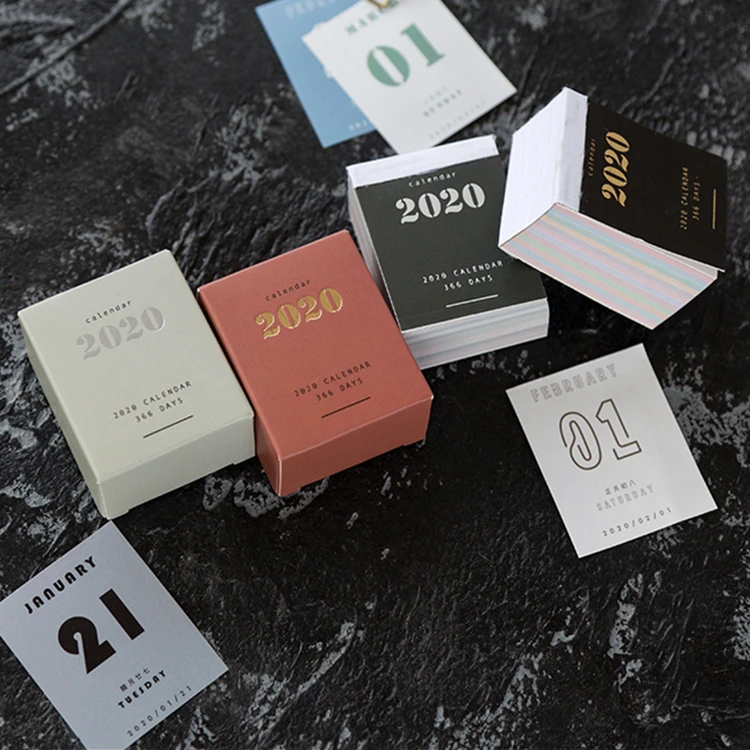 Настольный бумажный мини календарь 2020 дней в списке планировщик ежедневник