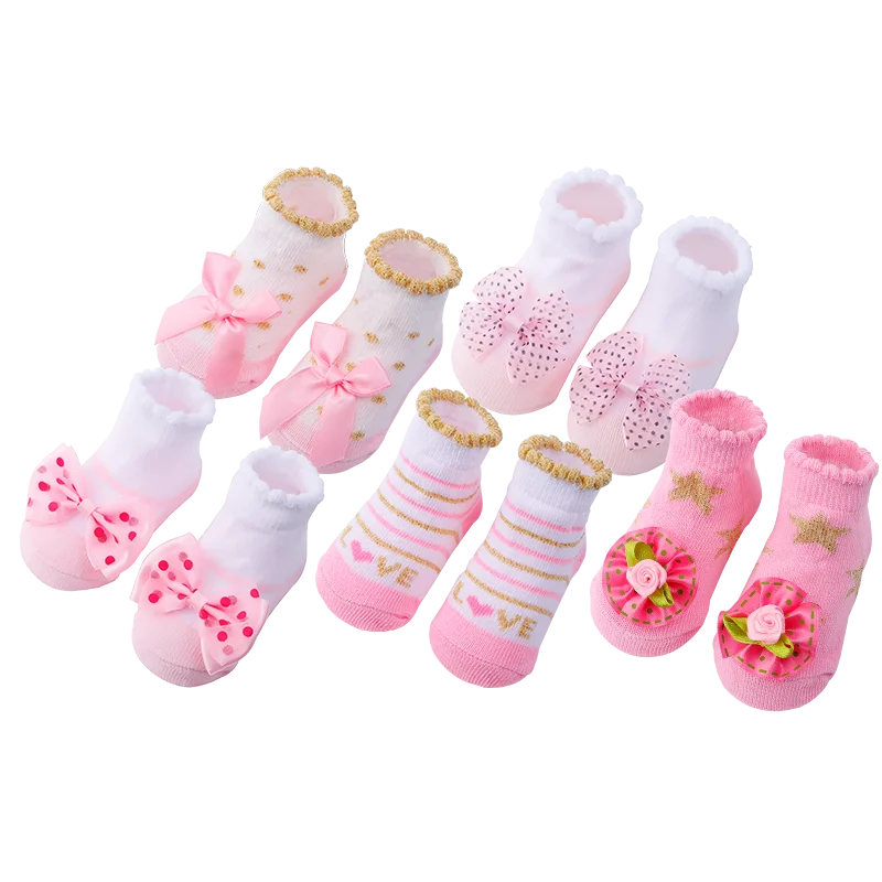 

5 Pairs/lot Newborn Baby Socks Infant Cotton Socks Baby Girls Lovely Short Socks Clothes Accessories For 0-6,6-12,12-24 Month