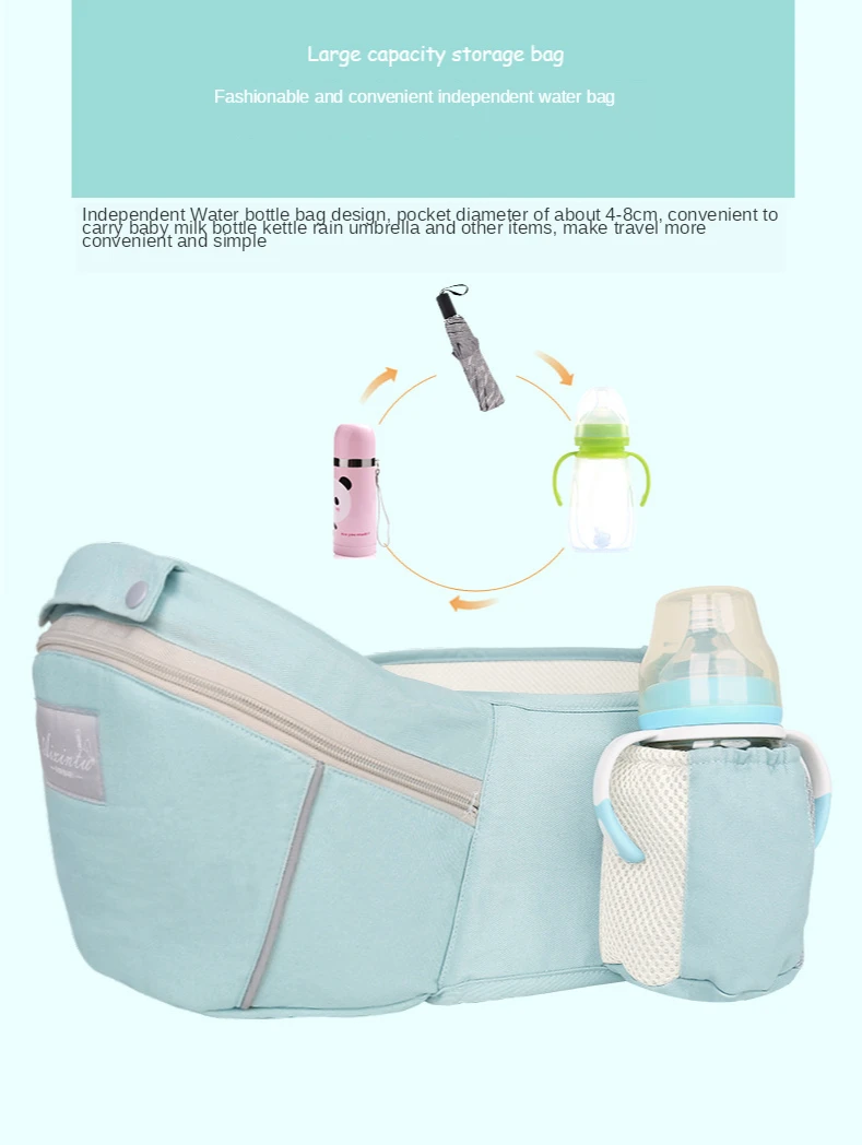 Детский слинг лямках на талии с ремнем для переноски Porte Bebe эргономичный кенгуру