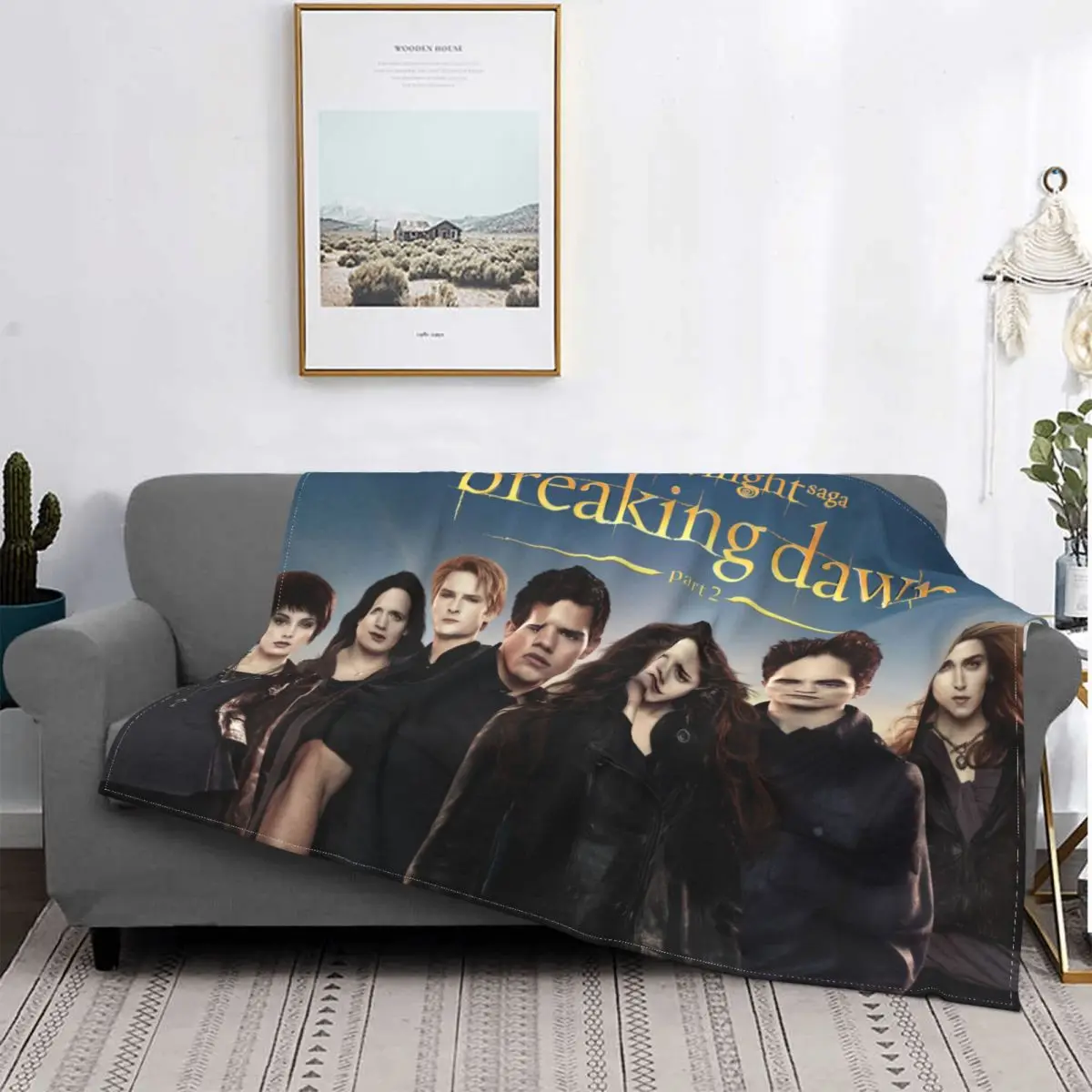 

The Twilight Saga Breaking Dawn Blankets Flannel Movie Edward Bella Jacob Black Soft Throw Blanket for Airplane Travel Bed Rug