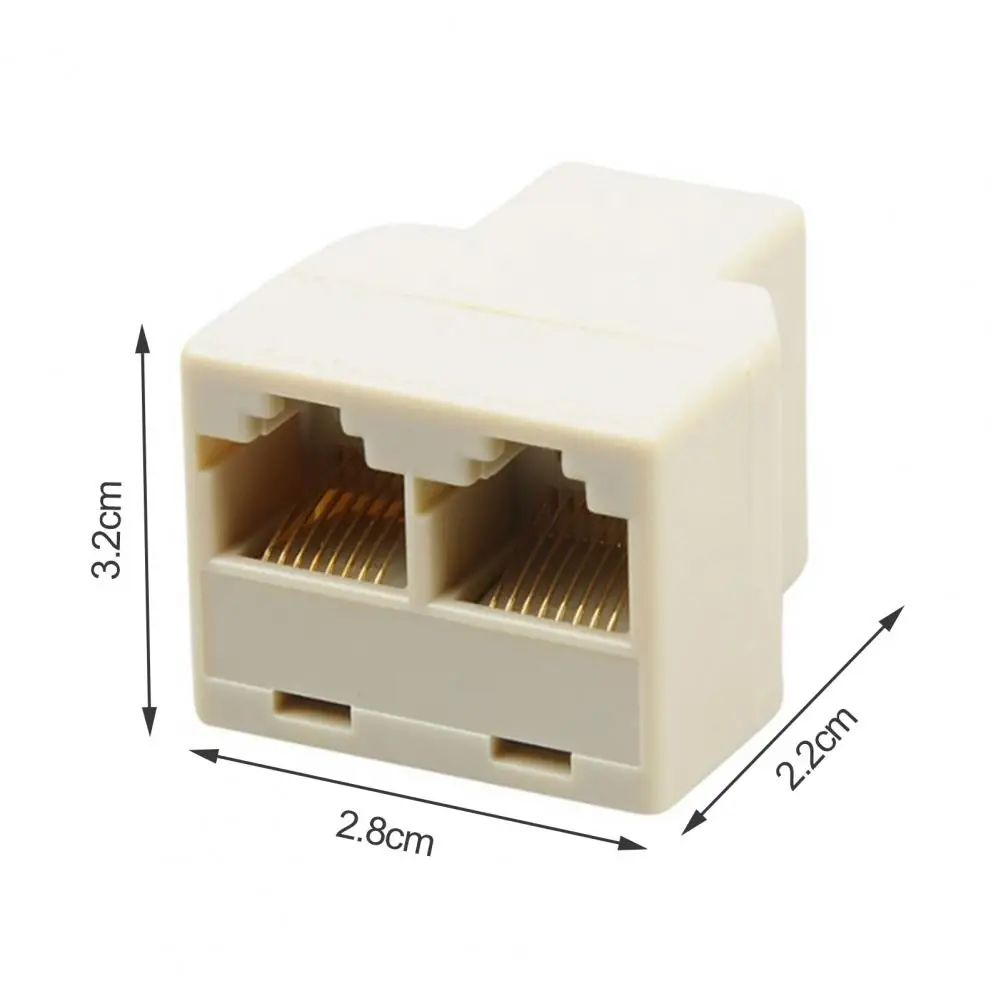 

Universal Convenient Connector 1 to 2 Way Parallel Wiring Small Ethernet Network Adapter