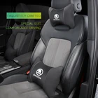 4 шт. Автомобильная подголовник, поясничная Подушка, поддержка талии для шеи для Skoda Octavia Rapid Kodiaq Superb Karoq Fabia Kamiq VisionS Yeti Scala