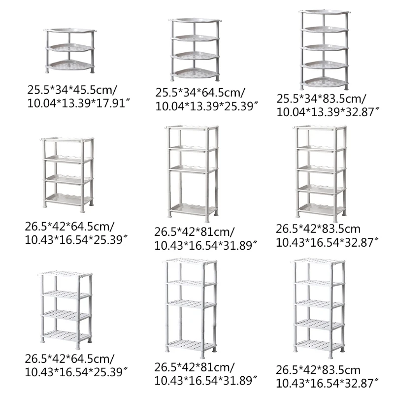 

Stackable 3/4/5 Layer Kitchen Storage Shelf Plastic Cosmetics Desktop Finishing Rack Organizer