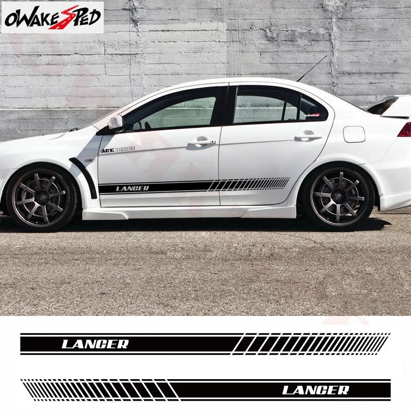 

2 шт., автомобильные наклейки спорт сбоку полосатые юбки графика виниловые наклейки для-Защитные чехлы для сидений, сшитые специально для ...