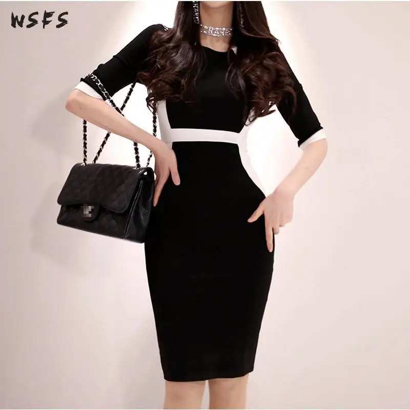 Летнее платье черный белый цвет в стиле пэчворк с коротким рукавом сексуальные