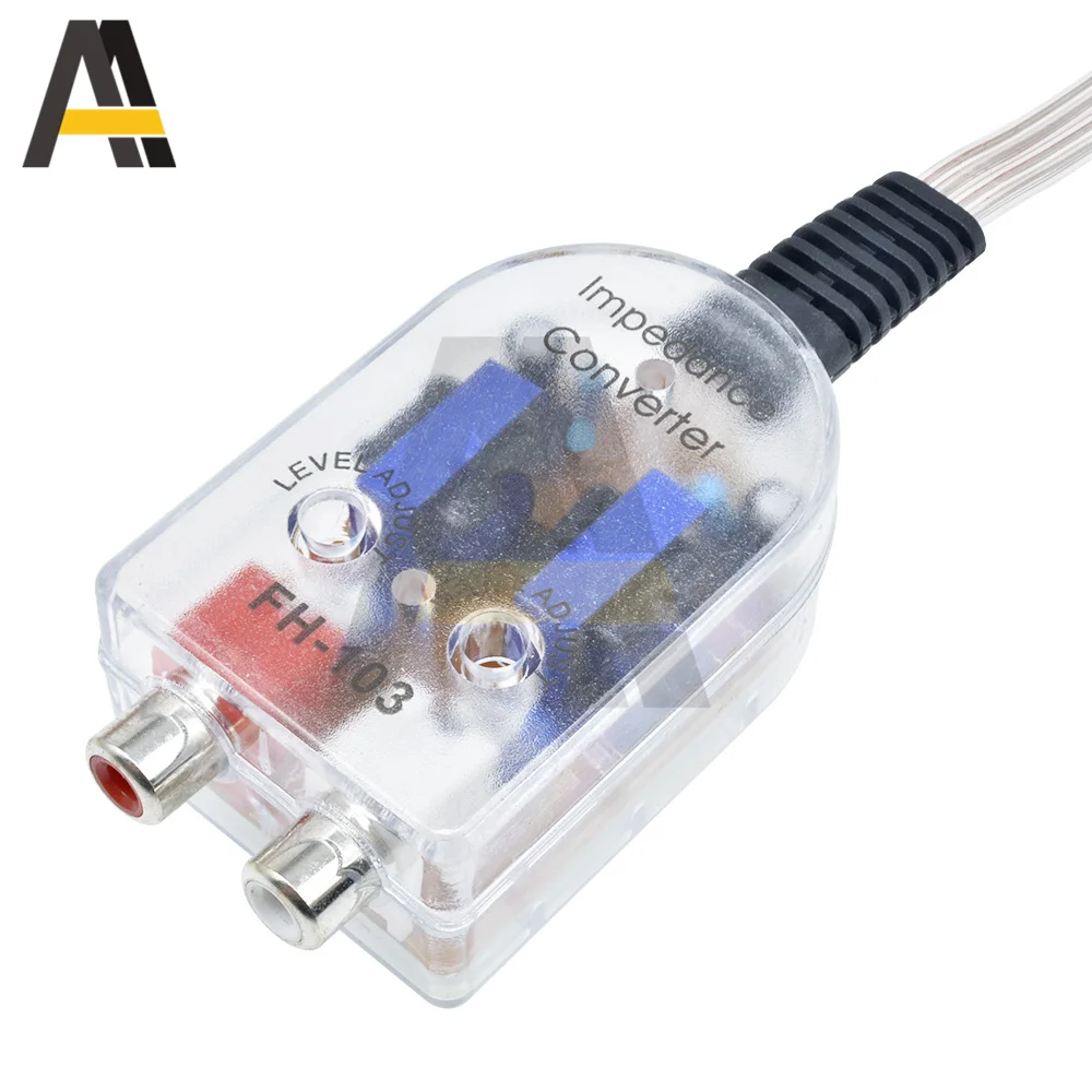 

12 В адаптер для автомобильного динамика на RCA уровень с высоким и низким разъемами Автоматический линейный выход усилитель звука сабвуфера