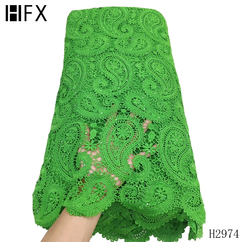 HFX белая нигерийская кружевная ткань из гипюра 2021 Высококачественная