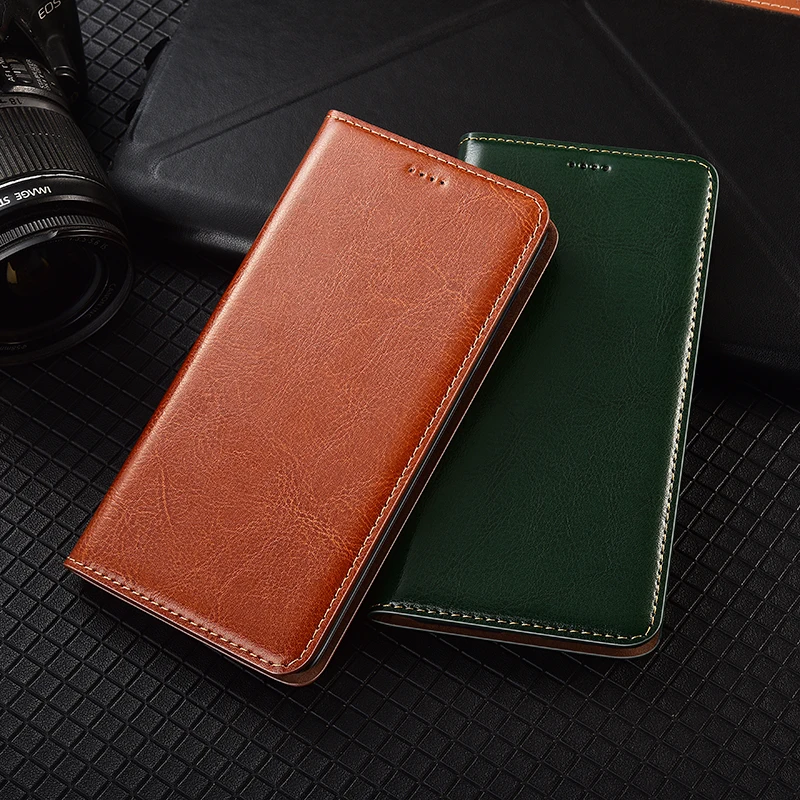 

For ZTE Nubia M2 N1 N2 N3 Lite Z9 Z11 Z17 Z17S Z18 Mini S Case Crazy Horse Genuine Leather Flip Cover Wallet Protector