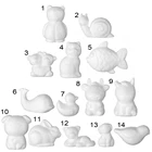 Белые шарики из пенополистирола в форме животных, изделия из пенополистирола для самостоятельного изготовления рождественских подарков, товары для свадебной вечеринки, украшения