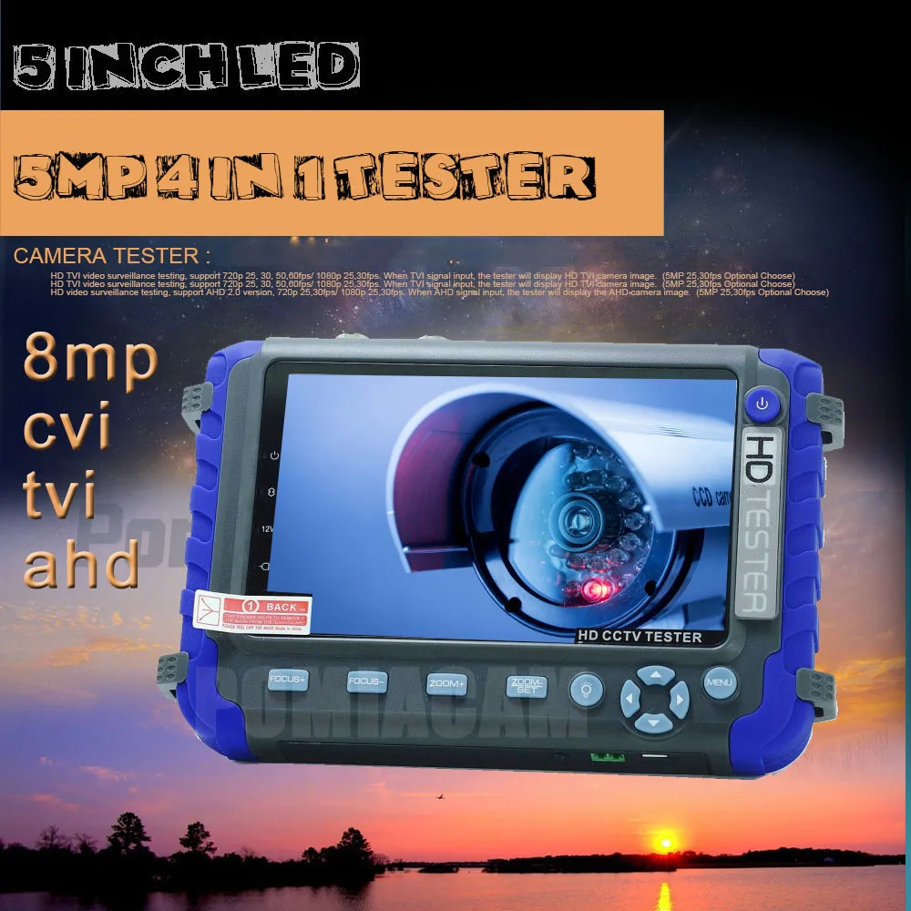 Дюймовый тестер системы скрытого видеонаблюдения 8mp TVI CVI аналоговая камера