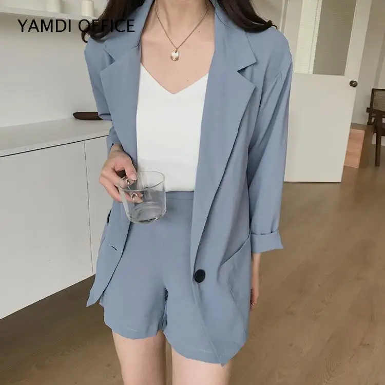 Летние наряды для женщин одежда 2019 комплект из 2 предметов с шортами женский