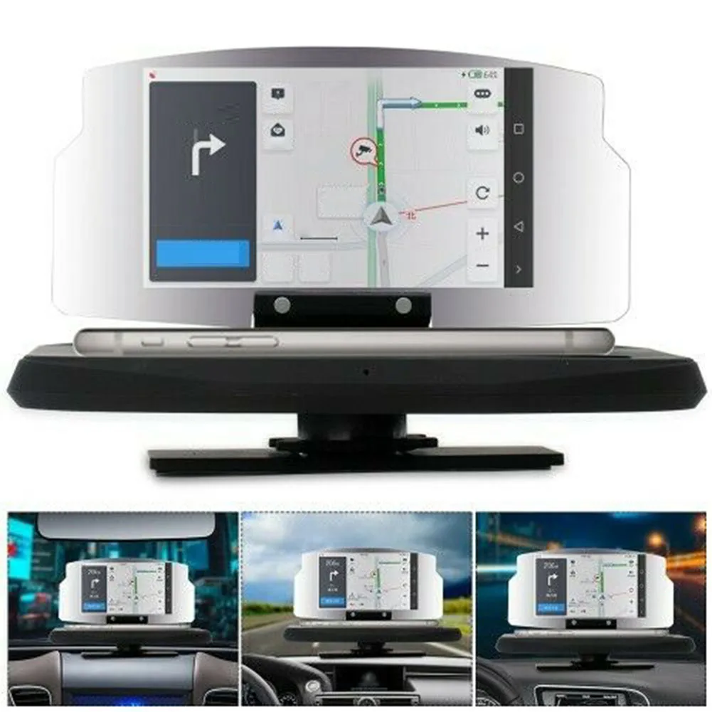 

Wireless Charger Car Phone Holder Display Navigation HUD Phone Bracket Universal Fold GPS Navigation Projector Rotatable Stand