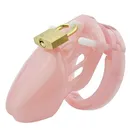 Пояс верности, мужские секс-игрушки, маленькийСтандартный Мужской Пояс верности, клетка для пениса с кольцами 5 размеров, латунный замок, эротический уретральный